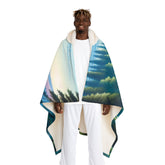 ’Serenity’s Embrace - Metidation Hooded Sherpa Blanket’